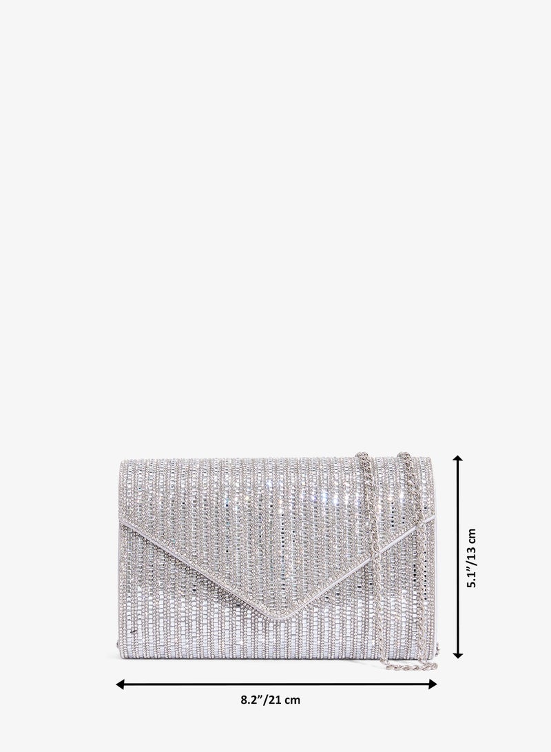 جلاموروس حقيبة يد نسائية بسحاب مرصعة بالكريستال - Image 5